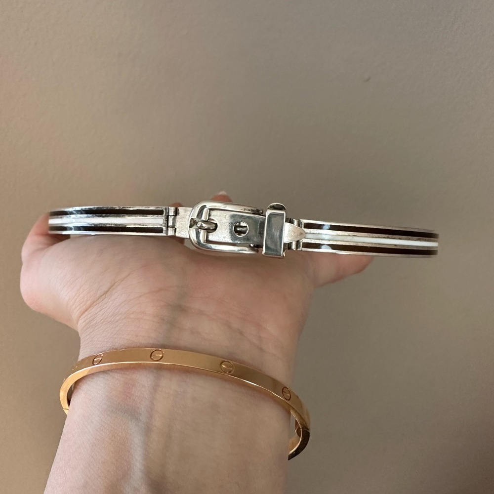 Vintage Gucci sterling silver enamel choker